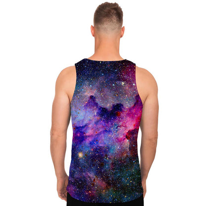 Colorful Nebula Galaxy Space Print Men's Tank Top