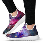 Colorful Nebula Galaxy Space Print Mesh Knit Shoes GearFrost