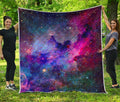 Colorful Nebula Galaxy Space Print Quilt