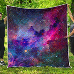 Colorful Nebula Galaxy Space Print Quilt