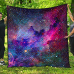 Colorful Nebula Galaxy Space Print Quilt