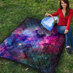 Colorful Nebula Galaxy Space Print Quilt