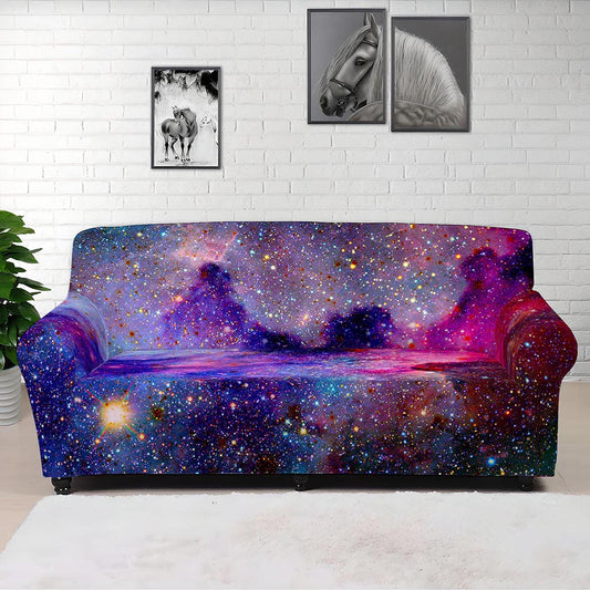 Colorful Nebula Galaxy Space Print Sofa Cover