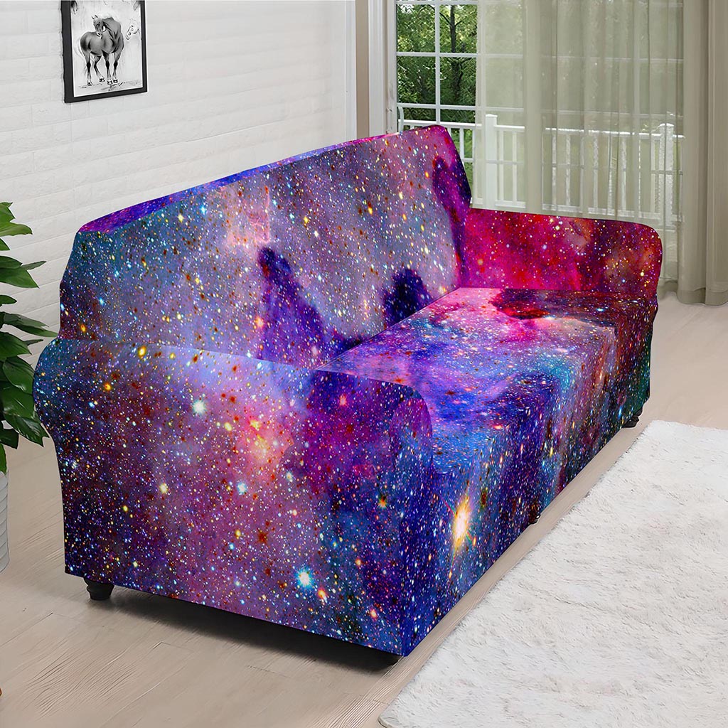 Colorful Nebula Galaxy Space Print Sofa Cover