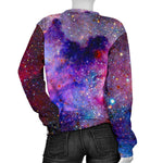 Colorful Nebula Galaxy Space Print Women's Crewneck Sweatshirt GearFrost