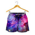 Colorful Nebula Galaxy Space Print Women's Shorts