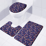 Colorful Origami Bird Pattern Print 3 Piece Bath Mat Set