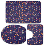 Colorful Origami Bird Pattern Print 3 Piece Bath Mat Set
