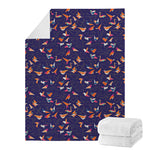 Colorful Origami Bird Pattern Print Blanket