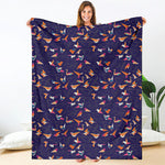 Colorful Origami Bird Pattern Print Blanket