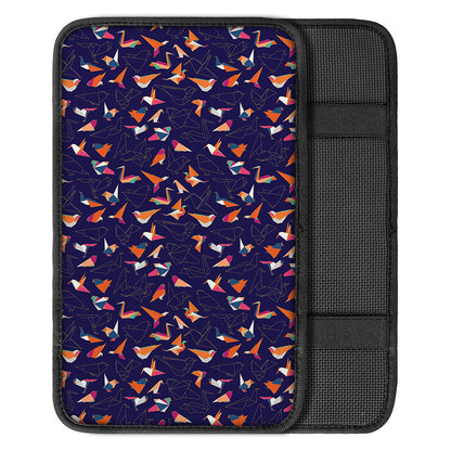 Colorful Origami Bird Pattern Print Car Center Console Cover