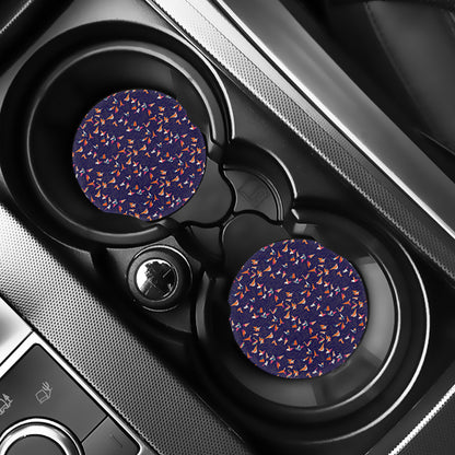 Colorful Origami Bird Pattern Print Car Coasters