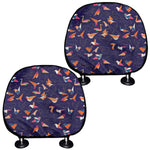 Colorful Origami Bird Pattern Print Car Headrest Covers