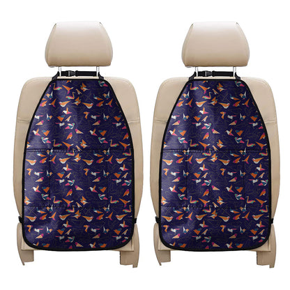 Colorful Origami Bird Pattern Print Car Seat Organizers