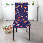 Colorful Origami Bird Pattern Print Dining Chair Slipcover