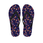Colorful Origami Bird Pattern Print Flip Flops
