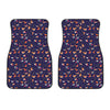 Colorful Origami Bird Pattern Print Front Car Floor Mats