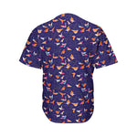 Colorful Origami Bird Pattern Print Men's Baseball Jersey