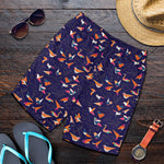 Colorful Origami Bird Pattern Print Men's Shorts