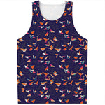 Colorful Origami Bird Pattern Print Men's Tank Top