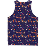 Colorful Origami Bird Pattern Print Men's Tank Top