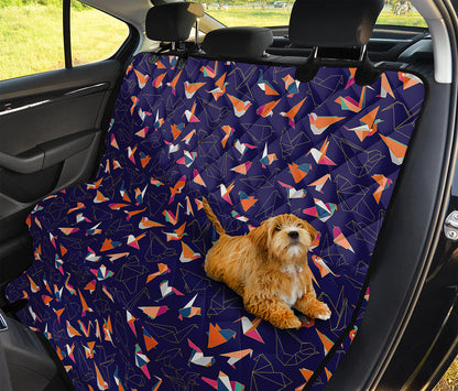 Colorful Origami Bird Pattern Print Pet Car Back Seat Cover