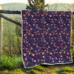 Colorful Origami Bird Pattern Print Quilt