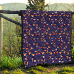 Colorful Origami Bird Pattern Print Quilt
