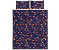 Colorful Origami Bird Pattern Print Quilt Bed Set