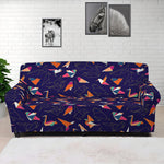 Colorful Origami Bird Pattern Print Sofa Cover