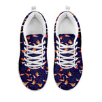 Colorful Origami Bird Pattern Print White Sneakers