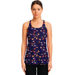 Colorful Origami Bird Pattern Print Women's Racerback Tank Top