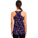 Colorful Origami Bird Pattern Print Women's Racerback Tank Top