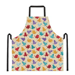 Colorful Origami Crane Pattern Print Apron
