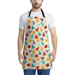 Colorful Origami Crane Pattern Print Apron
