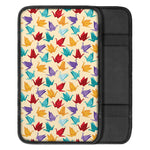 Colorful Origami Crane Pattern Print Car Center Console Cover