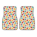 Colorful Origami Crane Pattern Print Front Car Floor Mats