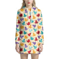 Colorful Origami Crane Pattern Print Pullover Hoodie Dress