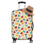 Colorful Origami Crane Pattern Print Luggage Cover