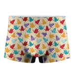 Colorful Origami Crane Pattern Print Men's Boxer Briefs
