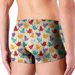 Colorful Origami Crane Pattern Print Men's Boxer Briefs