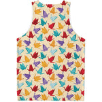 Colorful Origami Crane Pattern Print Men's Tank Top