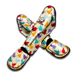 Colorful Origami Crane Pattern Print Muay Thai Shin Guard