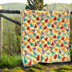 Colorful Origami Crane Pattern Print Quilt
