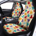 Colorful Origami Crane Pattern Print Universal Fit Car Seat Covers