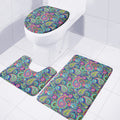 Colorful Paisley Pattern Print 3 Piece Bath Mat Set