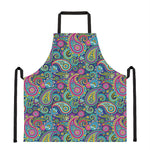 Colorful Paisley Pattern Print Apron