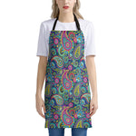 Colorful Paisley Pattern Print Apron
