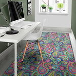 Colorful Paisley Pattern Print Area Rug