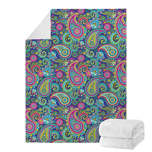 Colorful Paisley Pattern Print Blanket